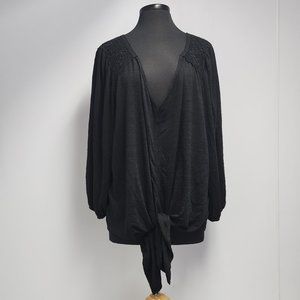 Max Studio - Black Boho long sleeve top [size 3X] [NewWithTags]